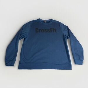 NoBull Men's Crewneck Sweatshirt XL Blue Gym Cross Training Comfort